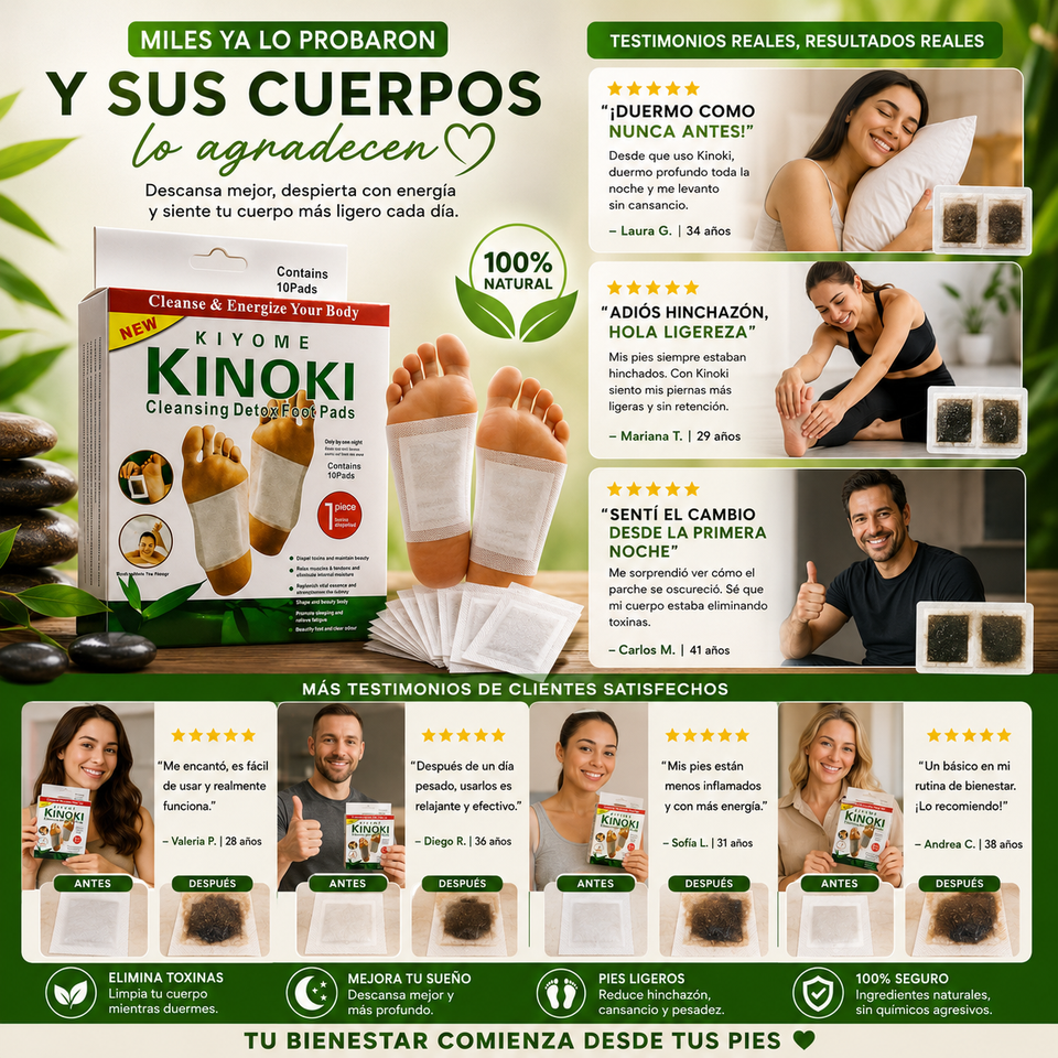 Kinoki Cleansing Detox Foot Pads – Despierta cada mañana con una sensación de bienestar
