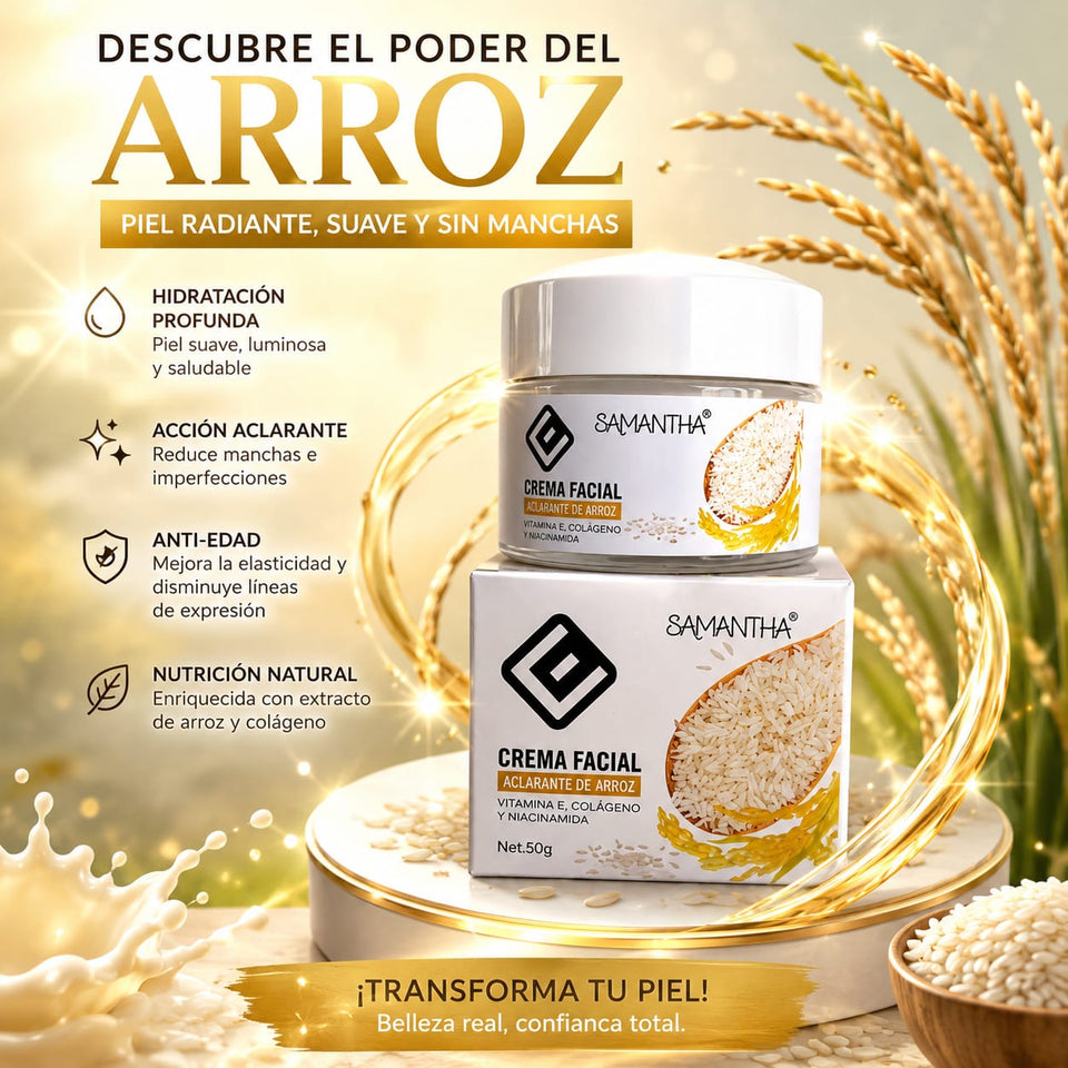 Crema Facial Aclarante de Arroz SAMANTHA®